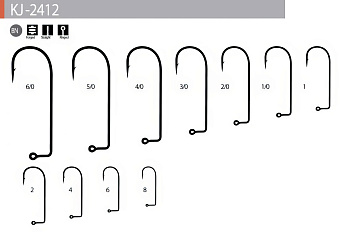 Джиговый крючок Raffer KJ-2412 BN